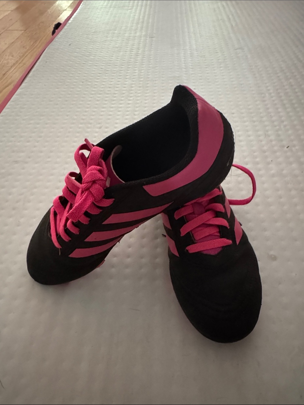 adidas Kids Black and Pink Athletic Sneakers